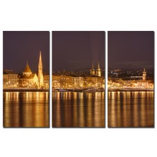 Budapest at night - triptych