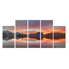 The lake Bled - panorama 5 parts version 1